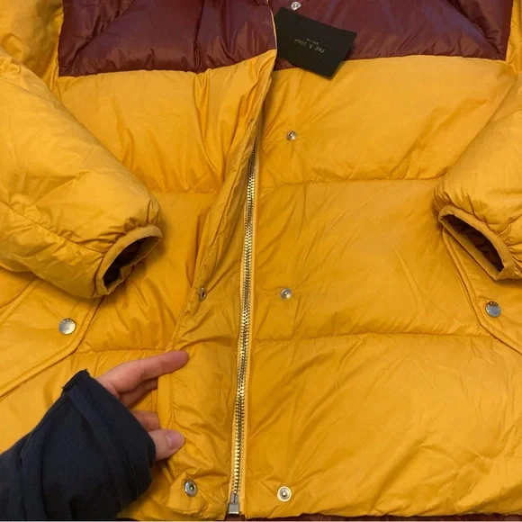 NWT Rag & Bone Joelle Ladies Down winter puffer Jacket Coat Medium M 70s Retro - Picture 7 of 14